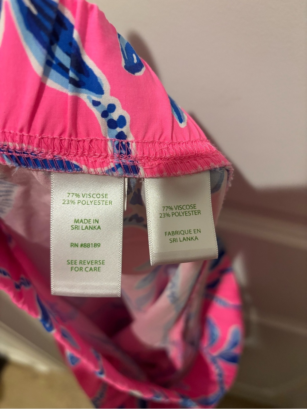 Lilly Pulitzer Bal Harbour Palazzo Pant Pink Isle Slathouse Jungle Elephant L - Picture 10 of 10